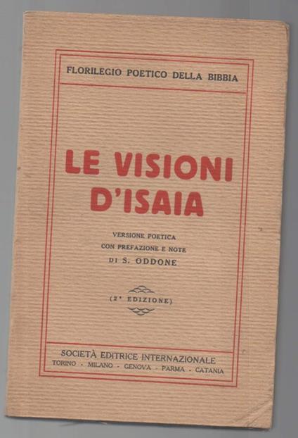 Le Visioni D'isaia - copertina