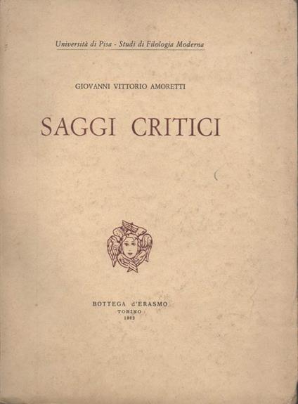 Saggi Critici  - Giovanni G. Amoretti - copertina