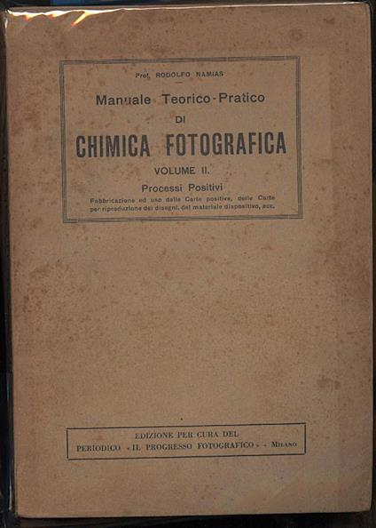 Chimica Fotografica 2 Voll - Rodolfo Namias - copertina