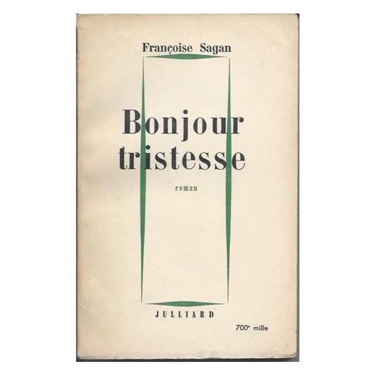 Bonjour Tristesse  - Françoise Sagan - copertina