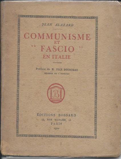 Communisme Et "fascio" En Italie  - copertina