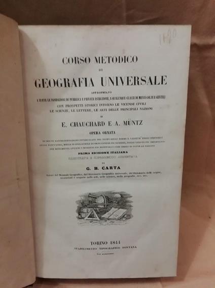 Corso Metodico di Geografia Universale  - copertina