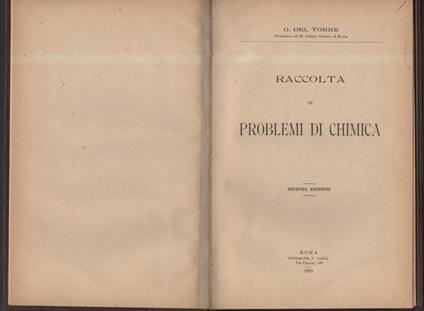 Raccolta di Problemi di Chimica  - copertina