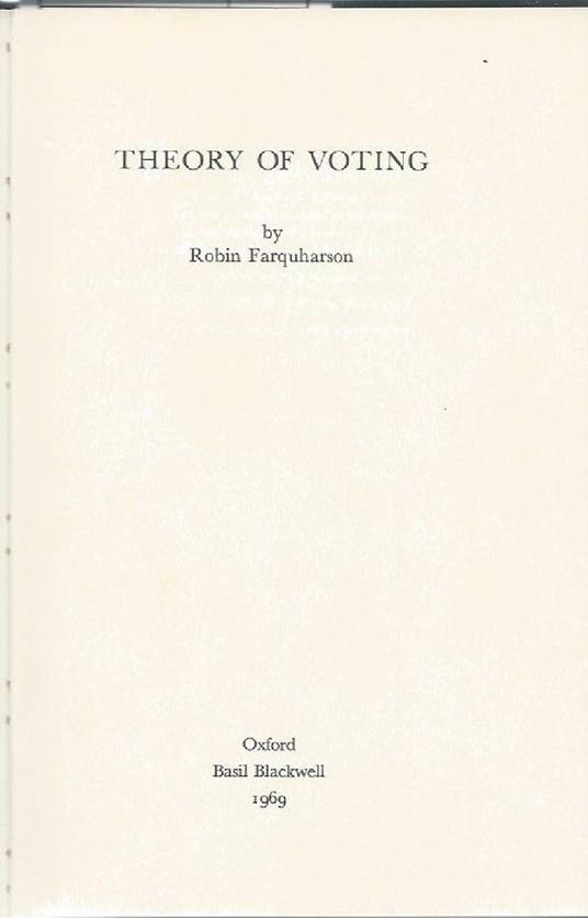 Theory Of Voting - copertina