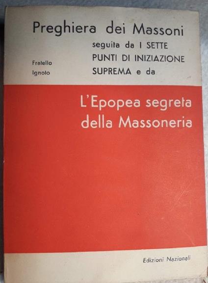 Preghiera Dei Massoni - copertina