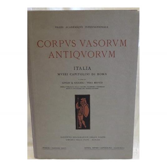 Corpus Vasorum Antiquorum-italia Musei Capitolini di Roma - copertina