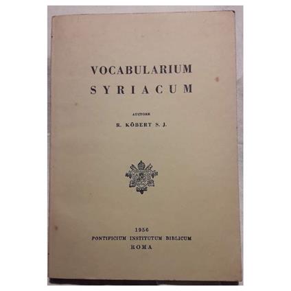 Vocabularium Syriacum - copertina