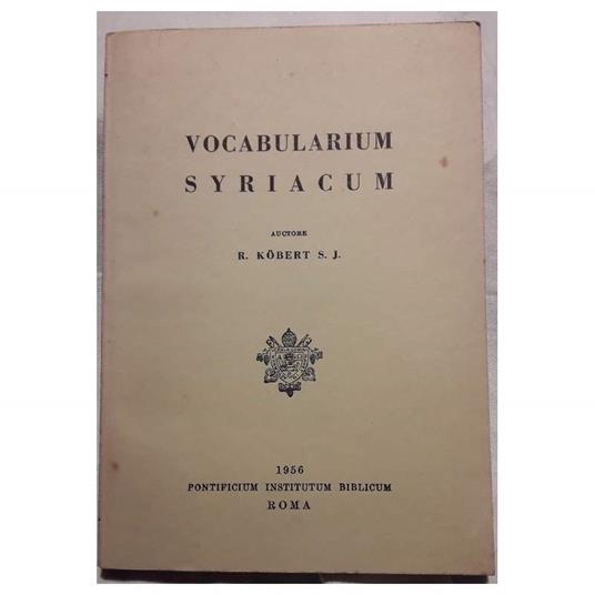 Vocabularium Syriacum - copertina