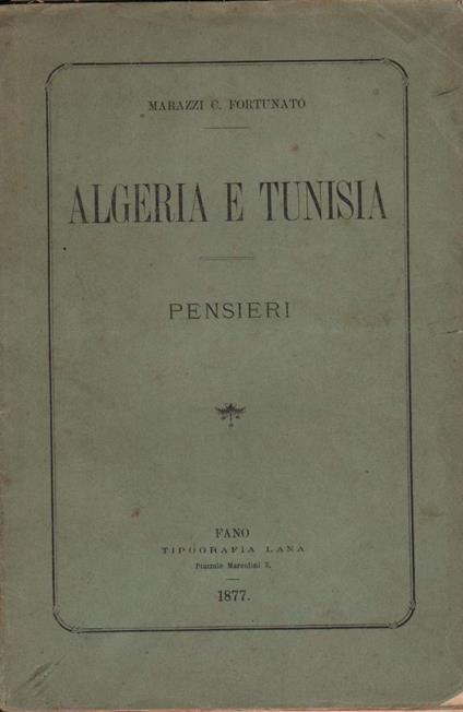 Algeria e Tunisia Pensieri  - copertina