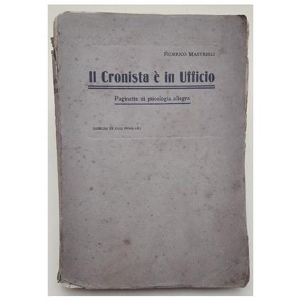 Il Cronista è in Ufficio-paginette di Psicologia Allegra - copertina