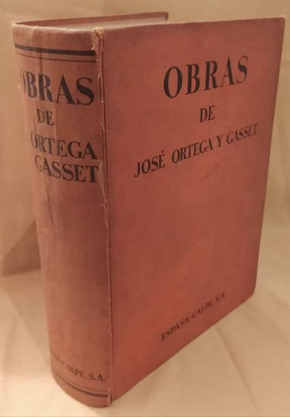Obras De Josè Ortega Y Gasset  - copertina