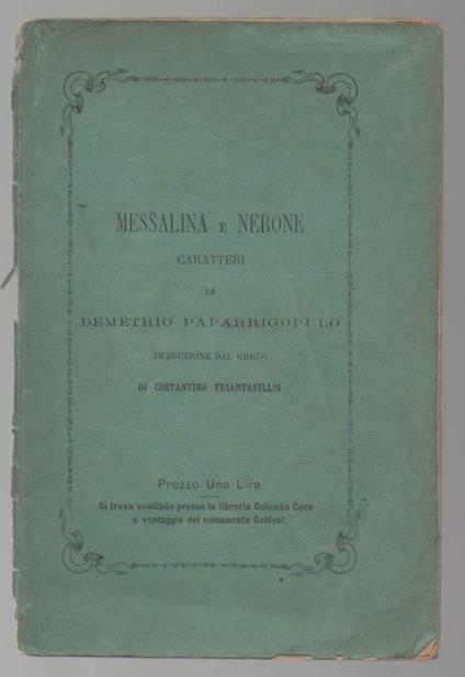 Messalina e Nerone Caratteri  - copertina