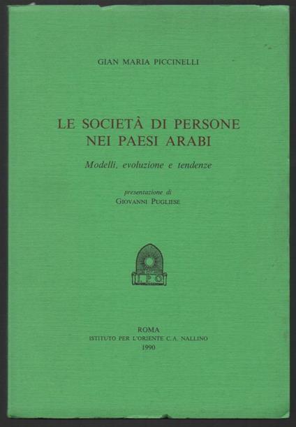 La Societa di Persone Nei Paesi Arabi-modelli, Evoluzione e Tendenze  - copertina