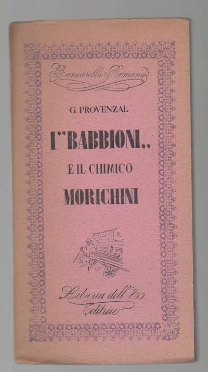 I "babbioni" e Il Chimico Morichini  - copertina