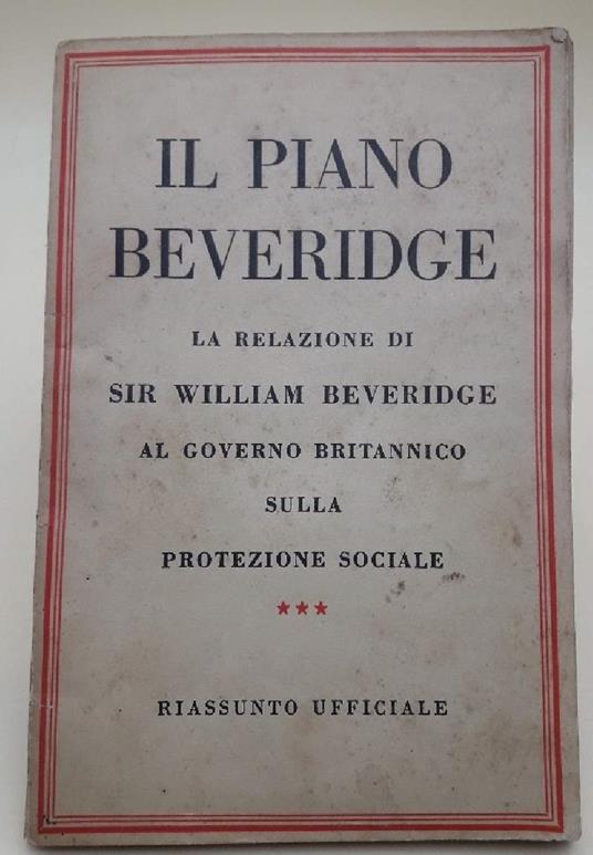 Il Piano Beveridge - William Beveridge - copertina