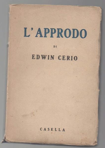 L' approdo  - Edwin Cerio - copertina