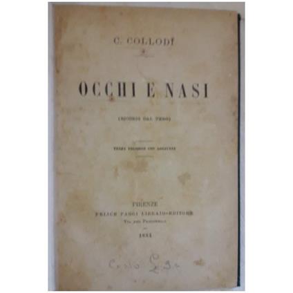 Occhi e Nasi(ricordi Dal Vero) - Carlo Collodi - copertina
