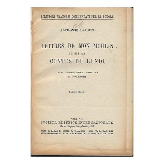 Lettres De Mon Moulin Suivies Des Contes Du Lundi - Alphonse Daudet - copertina