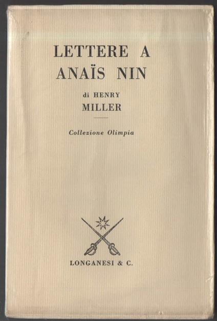 Lettere a Anais Nin  - Henry Miller - copertina