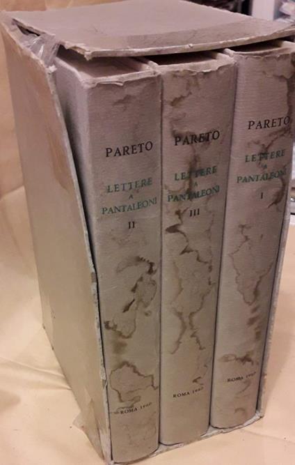 Lettere a Maffeo Pantaleoni 1890-1923 3 Voll.  - Vilfredo Pareto - copertina