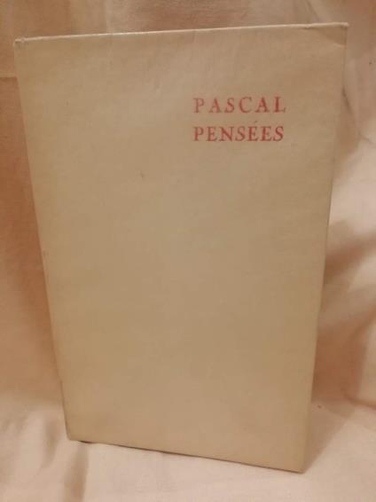 Pensees  - Pascal - copertina