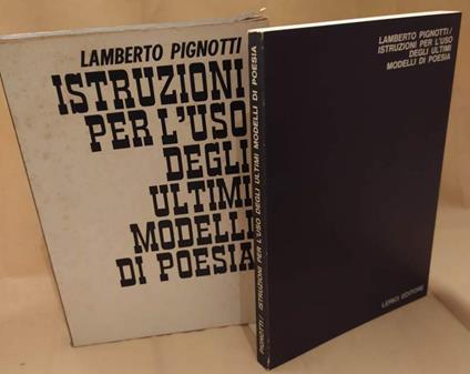 Istruzioni per L'uso Degli Ultimi Modelli di Poesia  - Lamberto Pignotti - copertina