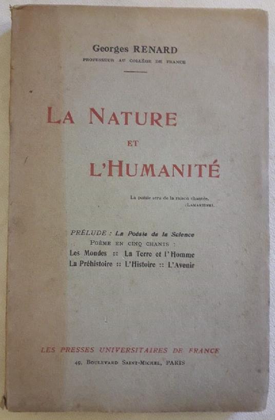 Lla Nature Et L'humanitè - Georges Renard - copertina