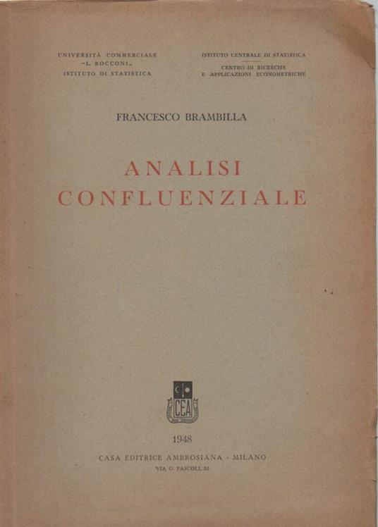 Analisi Confluenziale  - Francesco Brambilla - copertina