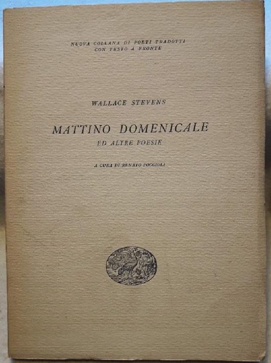 Mattino Domenicale Ed Altre Poesie - Wallace Stevens - copertina