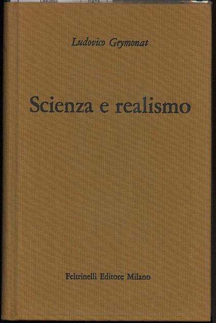 Scienza e Realismo - Ludovico Geymonat - copertina