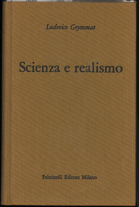 Scienza e Realismo - Ludovico Geymonat - copertina