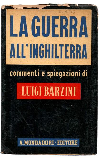 La Guerra All'inghilterra - Luigi Barzini - copertina