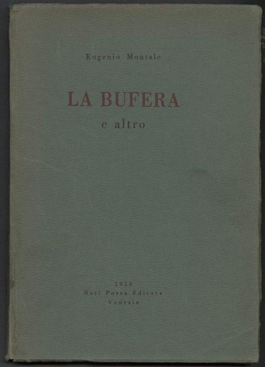 La Bufera e Altro  - Eugenio Montale - copertina