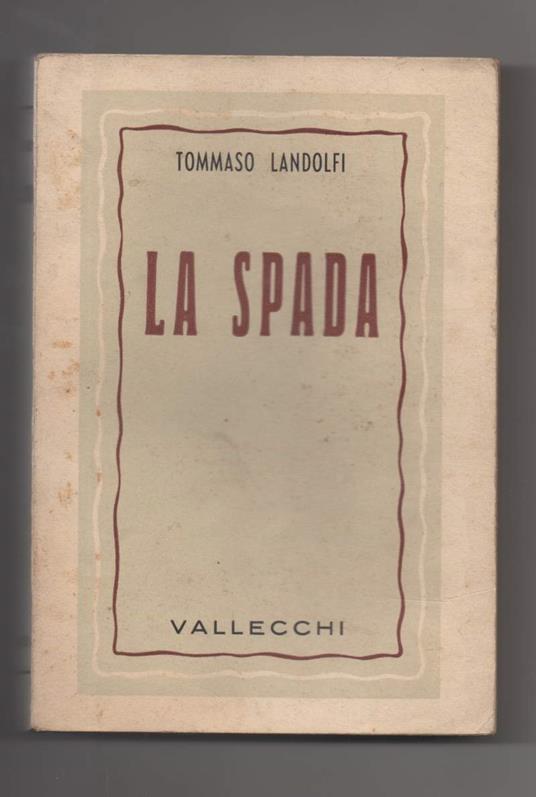 La Spada  - Tommaso Landolfi - copertina