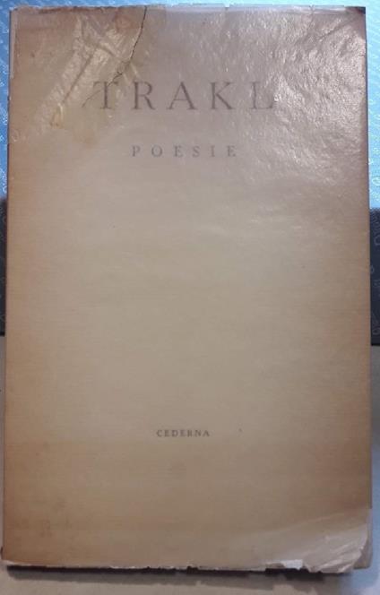 Trakl -poesie - Georg Trakl - copertina