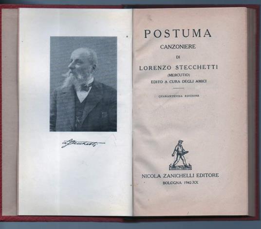 Postuma Canzoniere  - Lorenzo Stecchetti - copertina