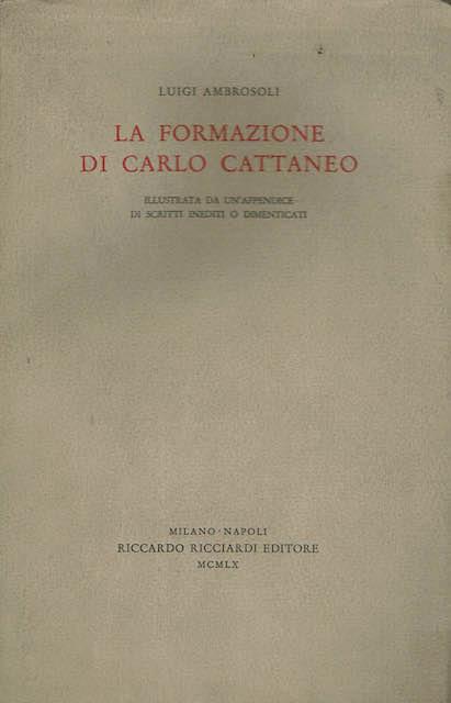 La formazione di Carlo Cattaneo - Luigi Ambrosoli - copertina