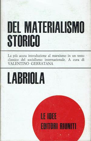 Del materialismo storico - Antonio Labriola - copertina