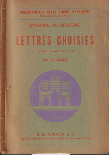 Lettres choisies - copertina