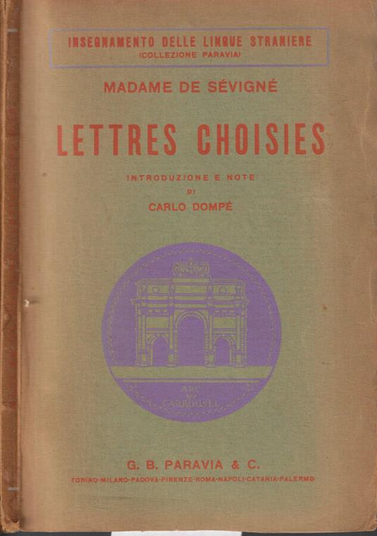 Lettres choisies - copertina