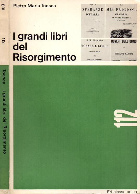 I grandi libri del Risorgimento - Pietro Maria Toesca - copertina