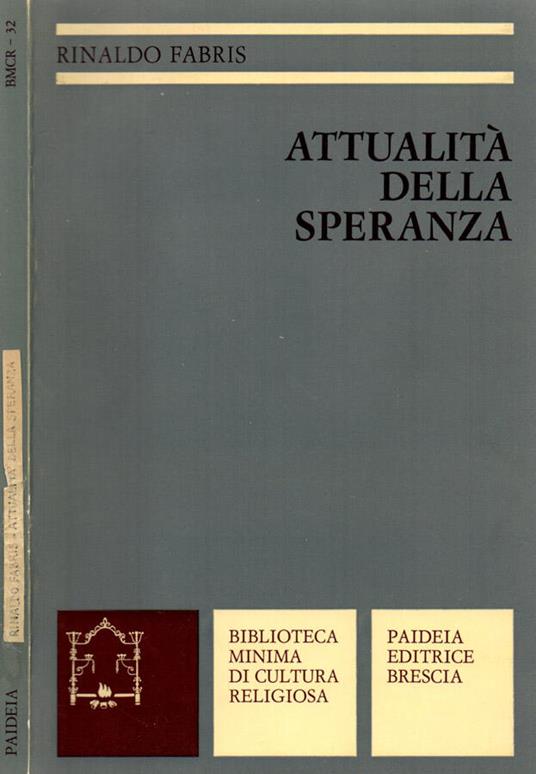 Attualità della speranza - Rinaldo Fabris - copertina