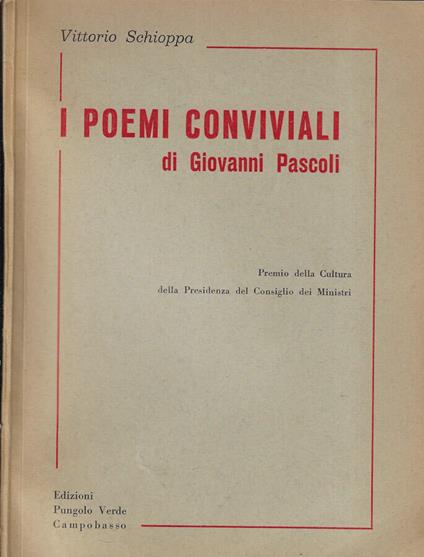 I poemi conviviali di Giovanni Pascoli - copertina