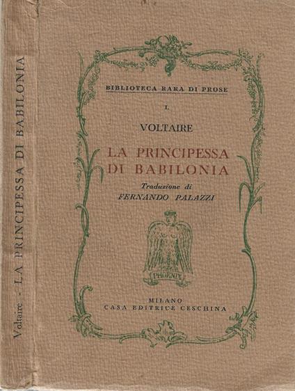 La principessa di Babilonia - Voltaire - copertina