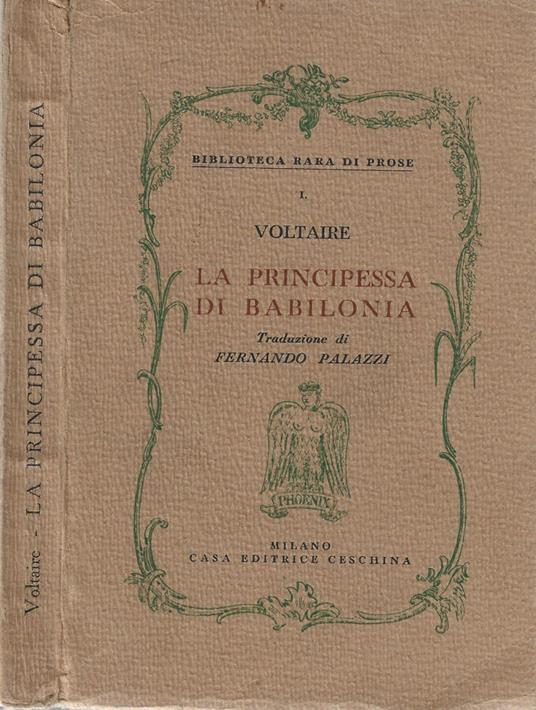 La principessa di Babilonia - Voltaire - copertina