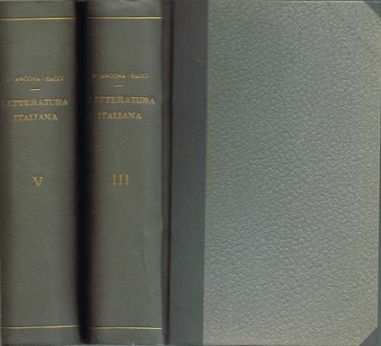 Manuale della Letteratura Italiana - copertina