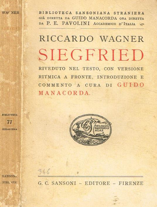 Siegfried - Richard Wagner - copertina