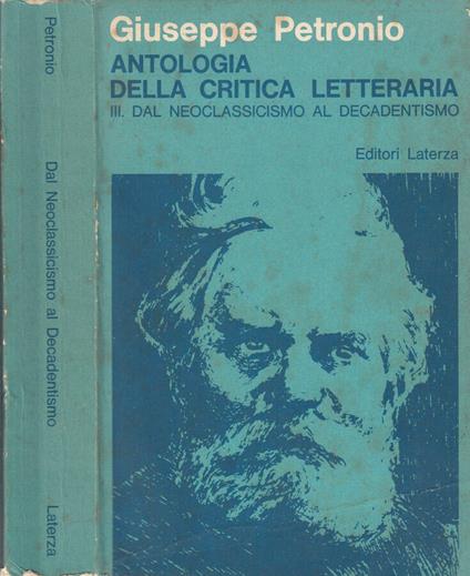 Antologia della critica letteraria - Giuseppe Petronio - copertina