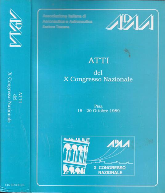 Atti del X Congresso Nazionale - copertina