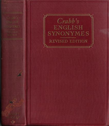 Crabb's english synonymes - George Crabbé - copertina